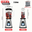 Liquidificador Multiuso Lumax Com Jarra de Vidro + BRINDE: Porta Tempero Vertical 16 Potes - COMPRE 1 LEVE 2