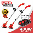 Roçadeira Elétrica TurboMax Multiuso 5 em 1 + BRINDE: 4 Baterias De Lítio 21 Volts - COMPRE 1 LEVE 2
